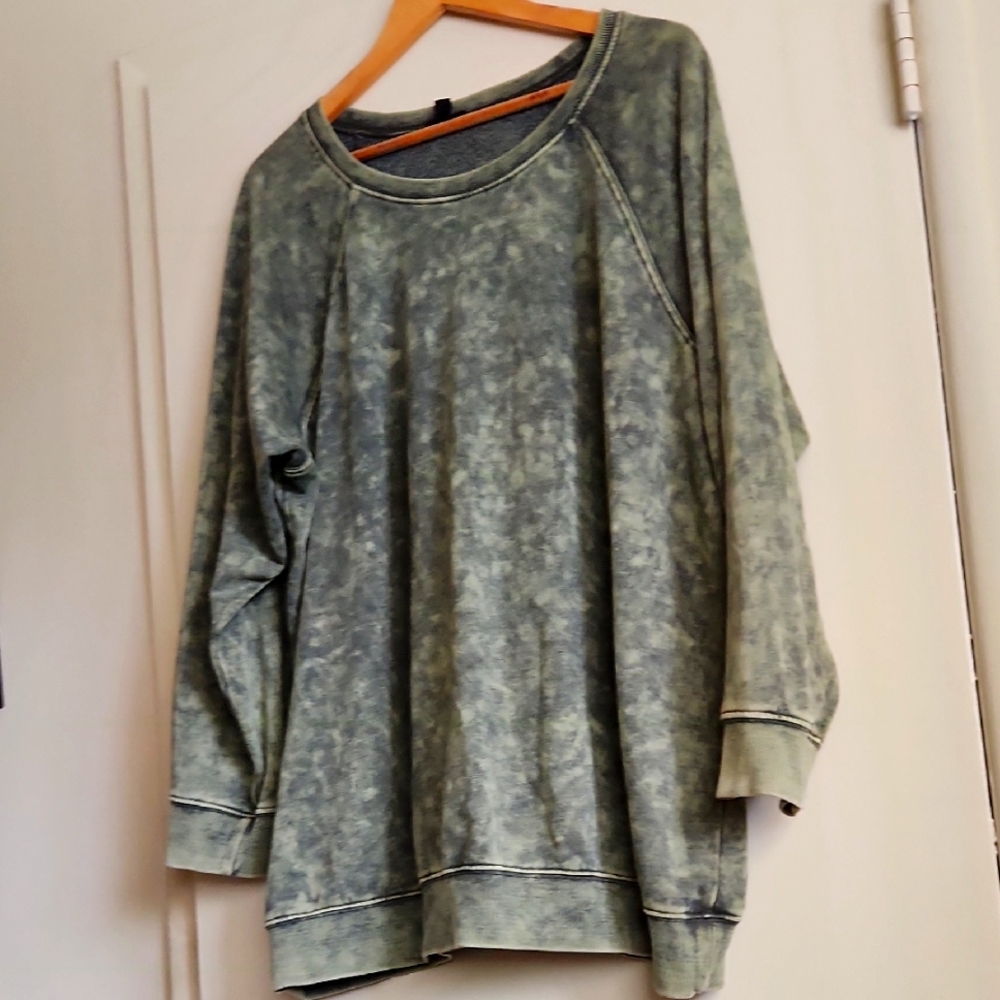 Torrid Green Tie-Dye Sweatshirt 3X